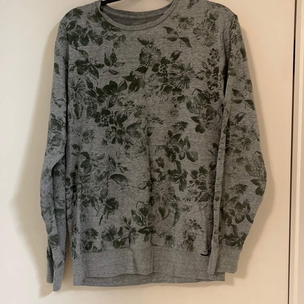 PacSun On The Byas Brand dark green/grey Large long sleeve shirt